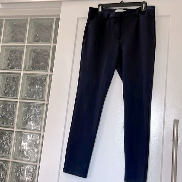 CALVIN Klein Navy Blue Stretch Skinny Trouser Size 12 - Picture 1 of 4